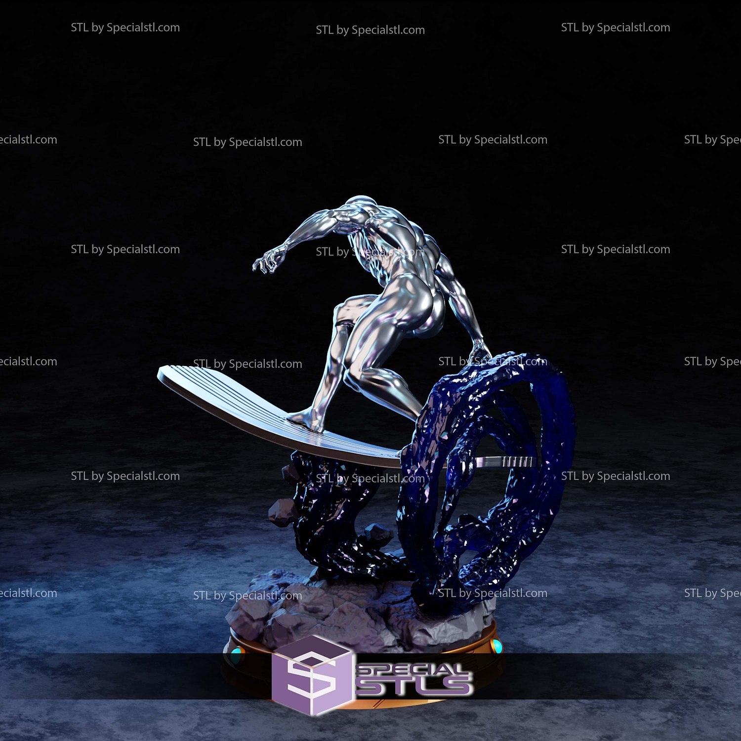 Silver Surfer 1-6 STL Files 3D Model — view 5