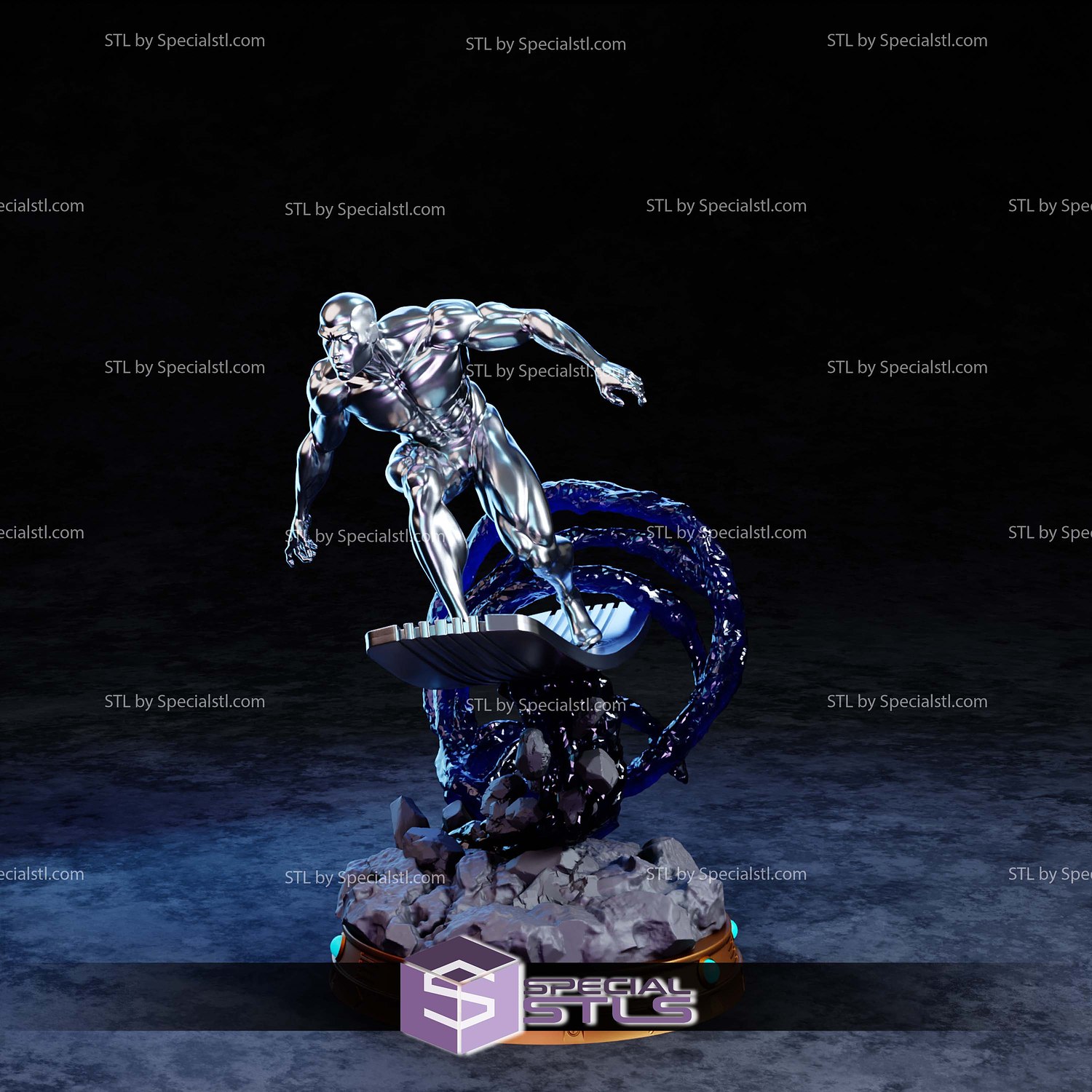 Silver Surfer 1-6 STL Files 3D Model — view 7