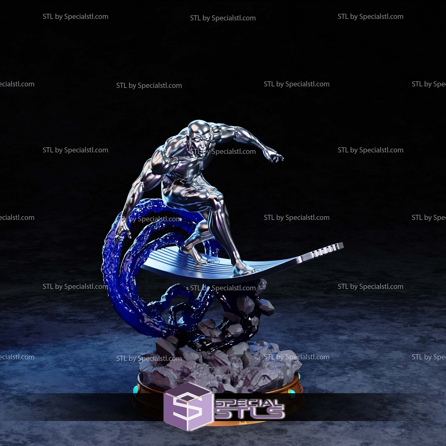 Silver Surfer 1-6 STL Files 3D Model — view 8