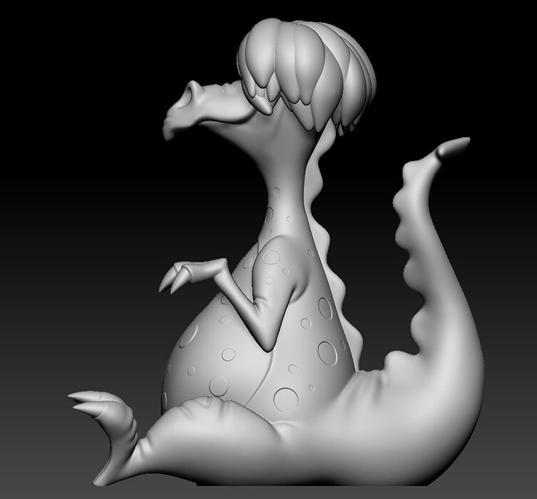 Mim Dragon 3D OBJ Model — view 2
