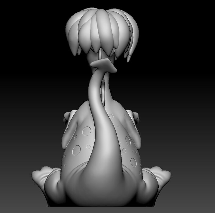 Mim Dragon 3D OBJ Model — view 3