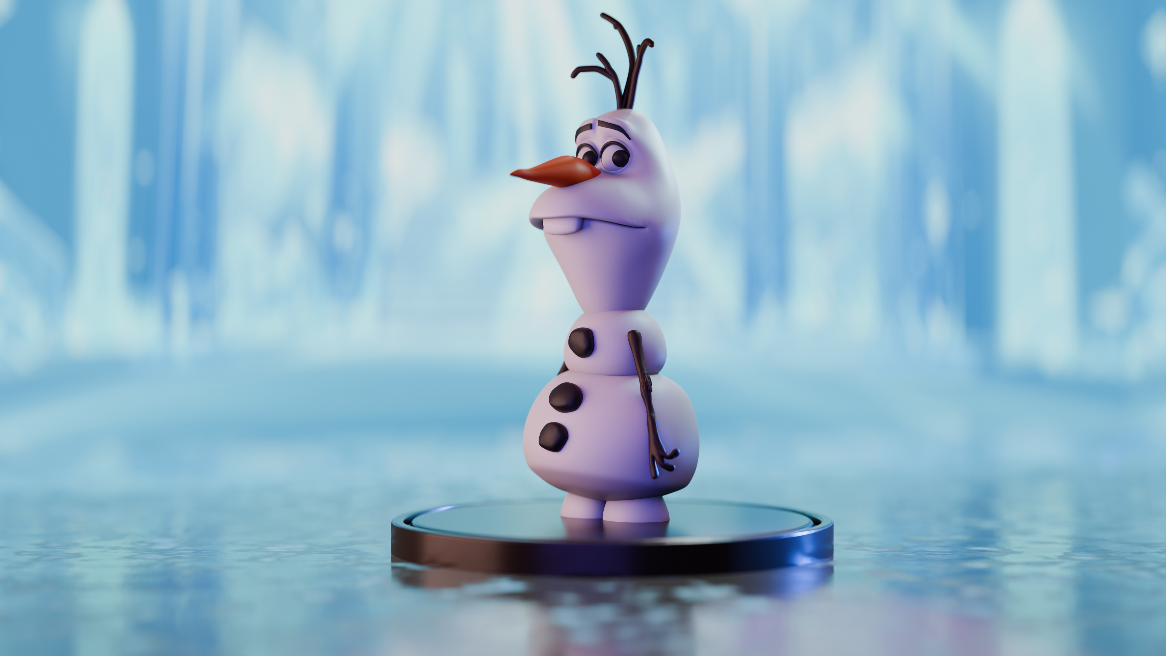 Frozen Olaf the Snowman Action Figure 3D 3MF Model