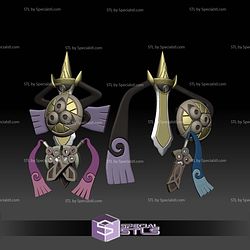 Pokemon STL Collection Honedge Doublade Aegislash 3D Model