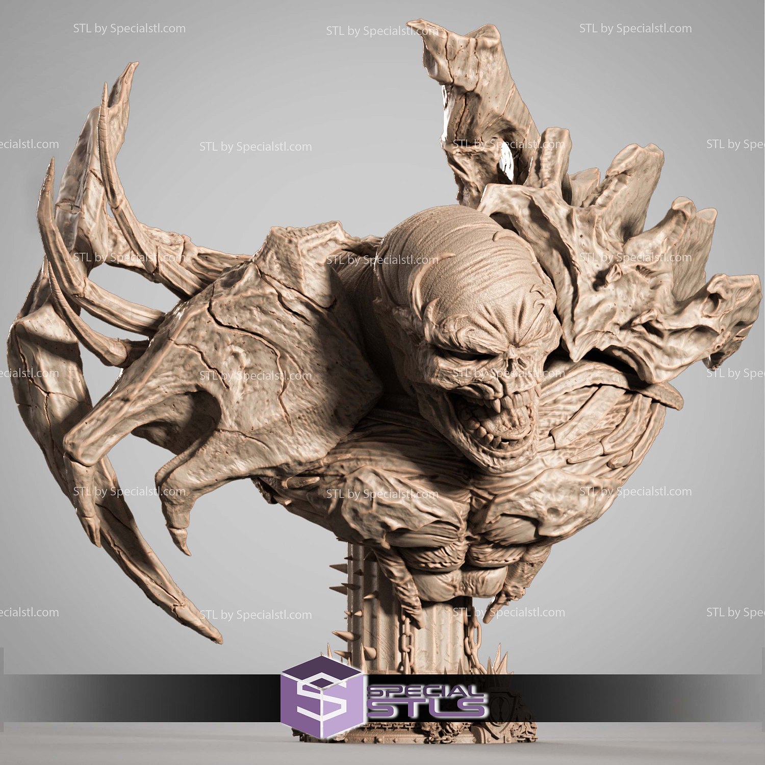 Curse of Spawn Portrait Bust STL Files 3D Model — view 2