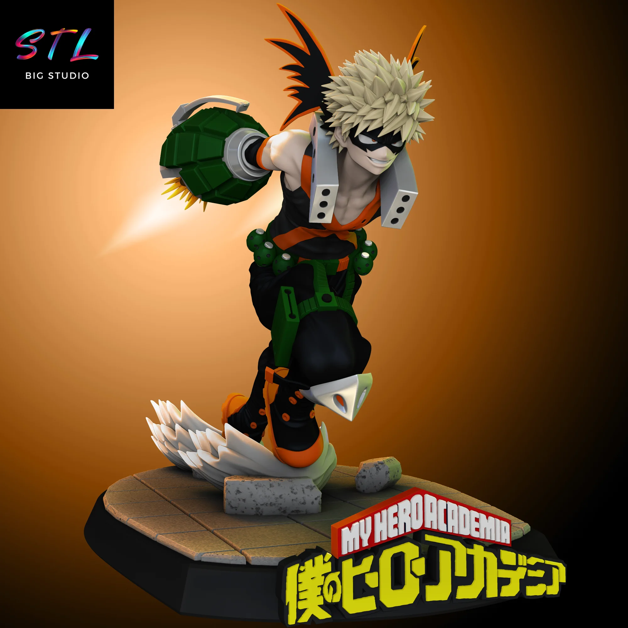 Katsuki Bakugo STL | 3D Printable Figure | My Hero Academia Model