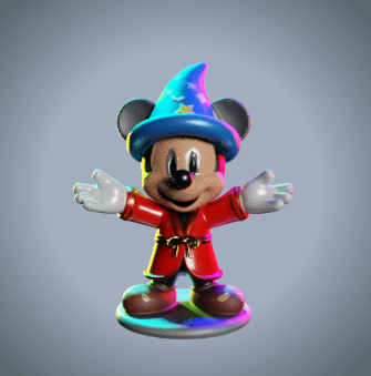 Adorable Wizard Mouse 3D Printable Collectible Figure - Fantasy Magic Themed STL Model