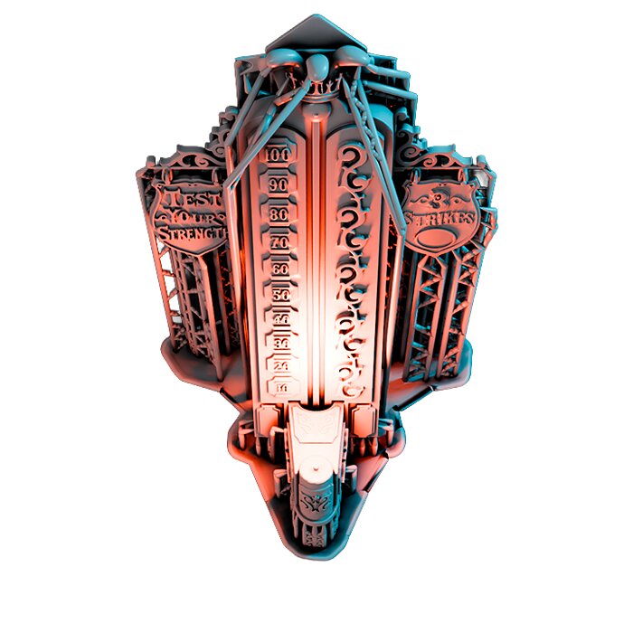 Strongman Hammer V - Tabletop RPG Miniature 3D STL Model — view 6