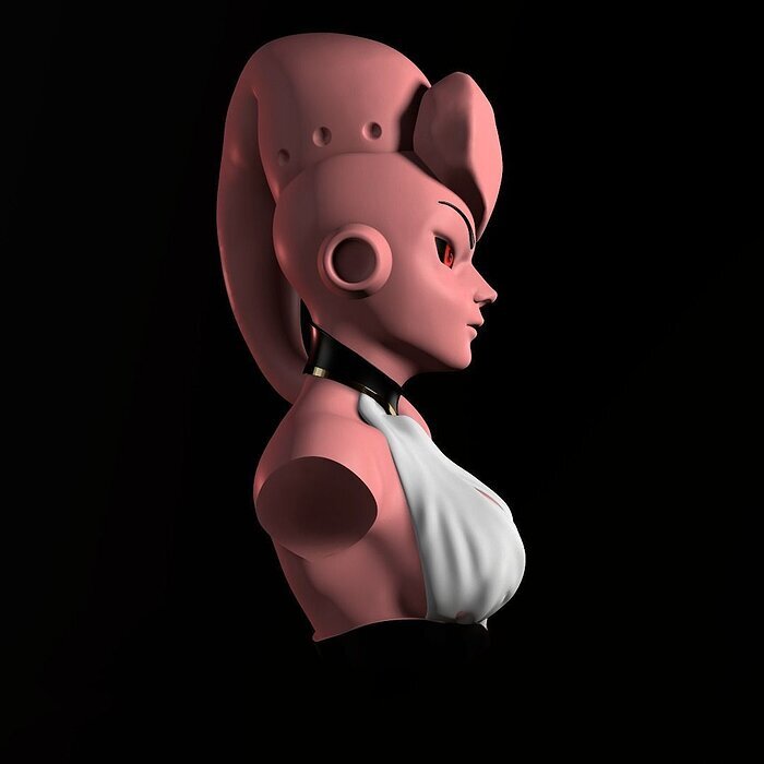 Bust - Female Majin 3D OBJ Model — view 2
