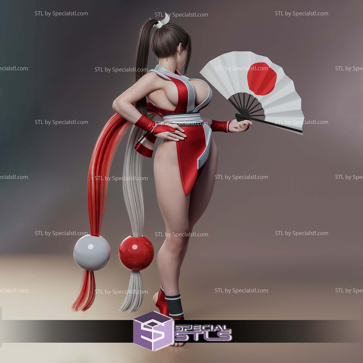 Mai Shiranui Japanese STL Files 3D Model — view 2