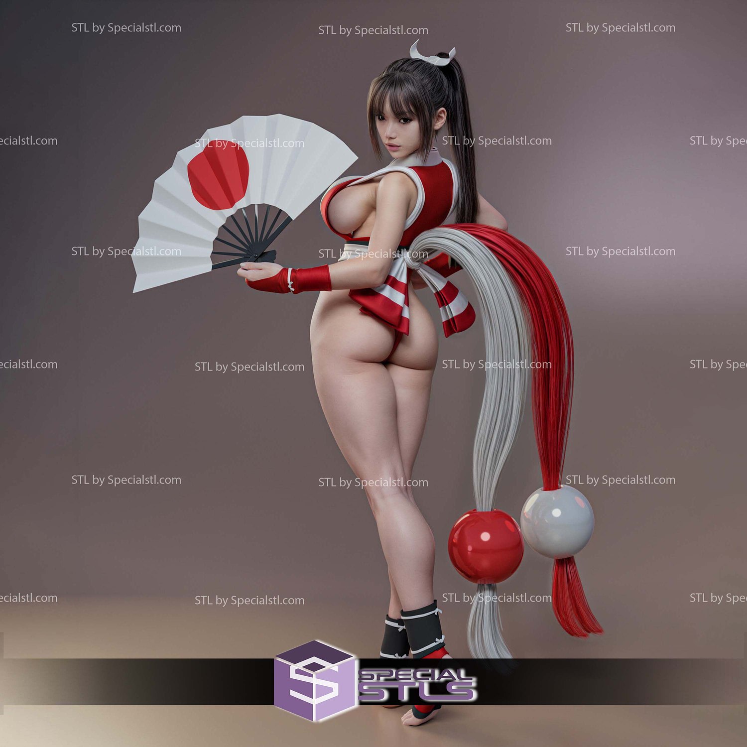 Mai Shiranui Japanese STL Files 3D Model — view 3