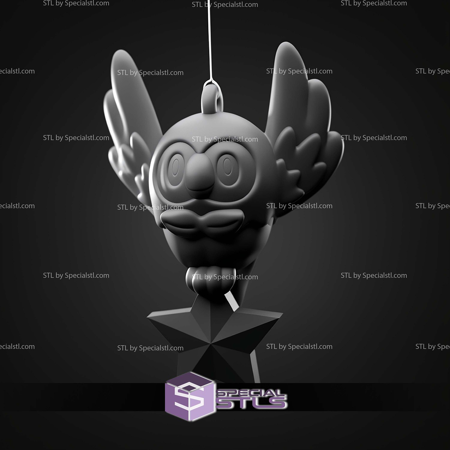 Basic Pokemon Collection Rowlett Hanger 3D STL Model — view 2