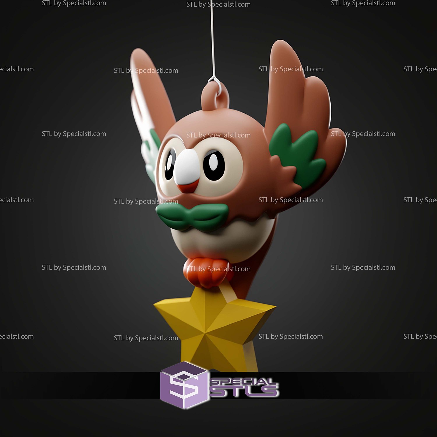 Basic Pokemon Collection Rowlett Hanger 3D STL Model — view 3