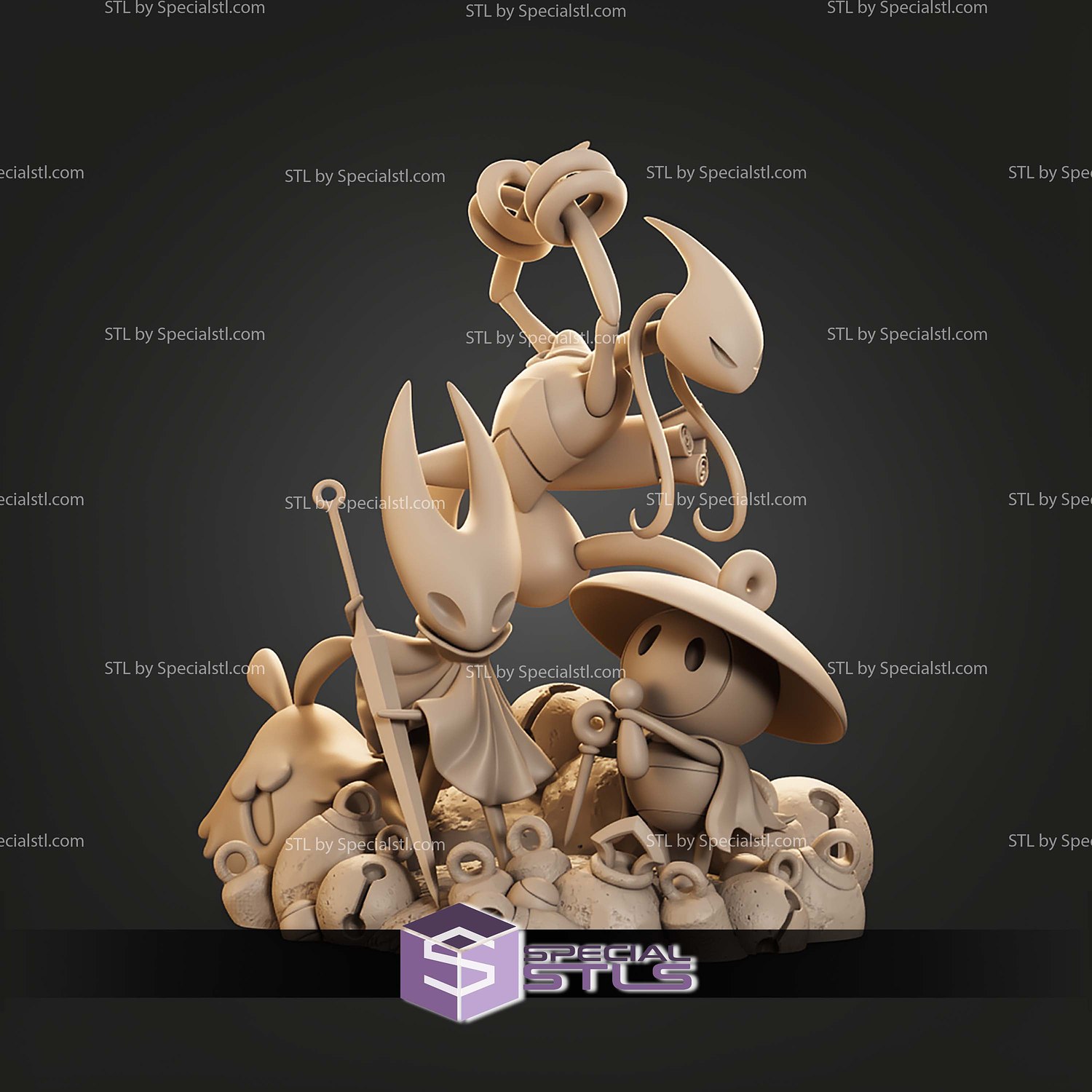 Silkband Hollow Knight Silksong Diorama STL Files 3D Model — view 2