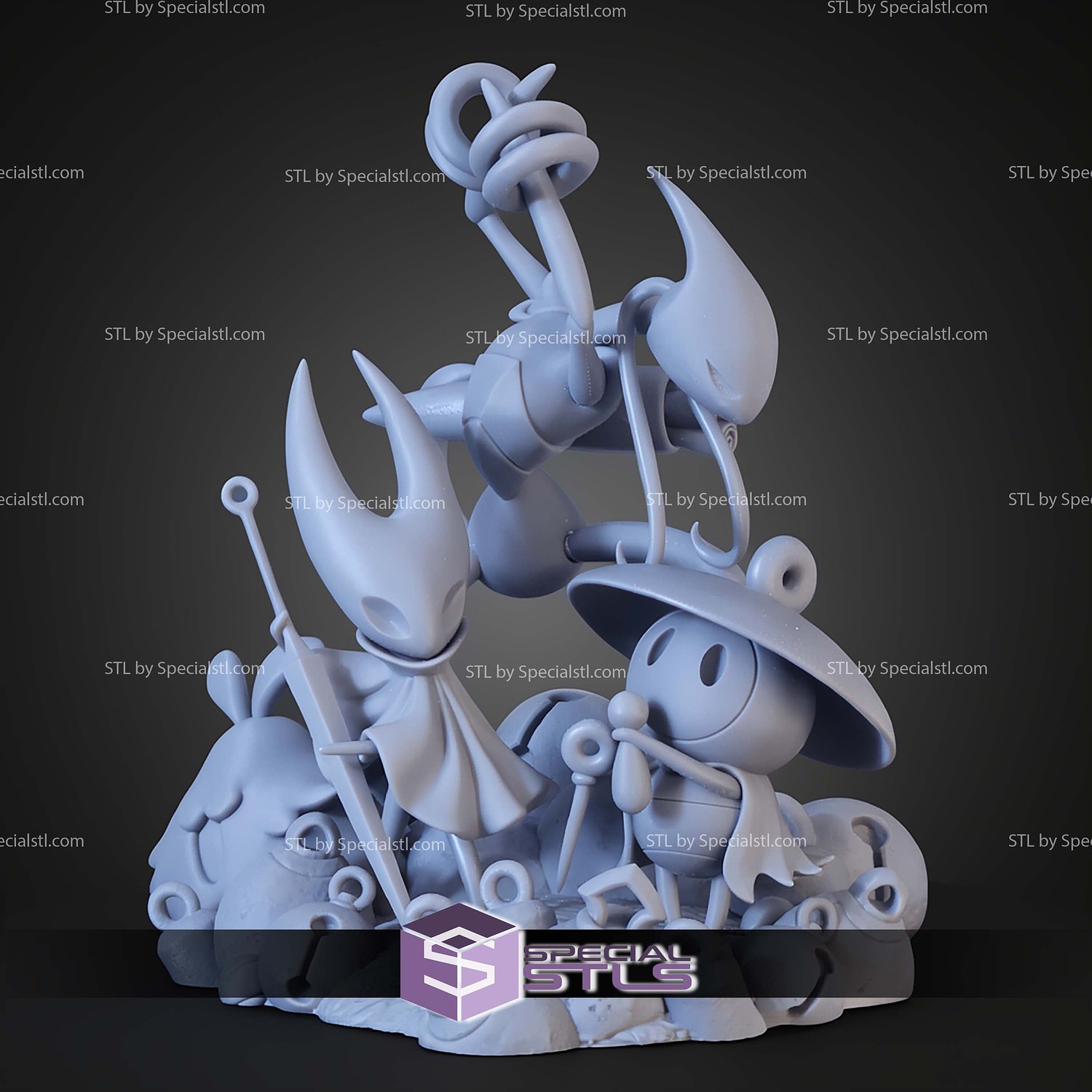 Silkband Hollow Knight Silksong Diorama STL Files 3D Model — view 3