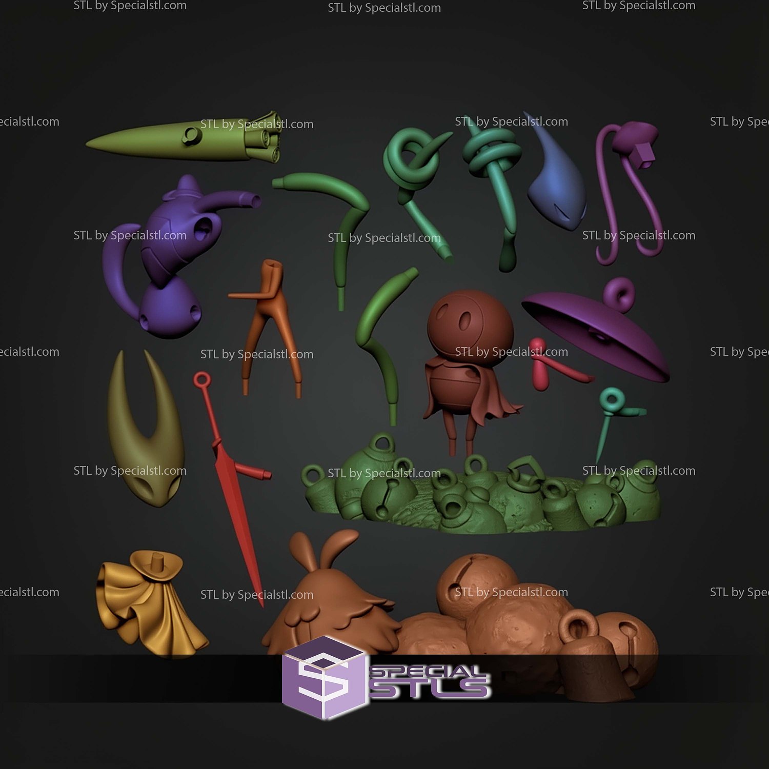 Silkband Hollow Knight Silksong Diorama STL Files 3D Model — view 4