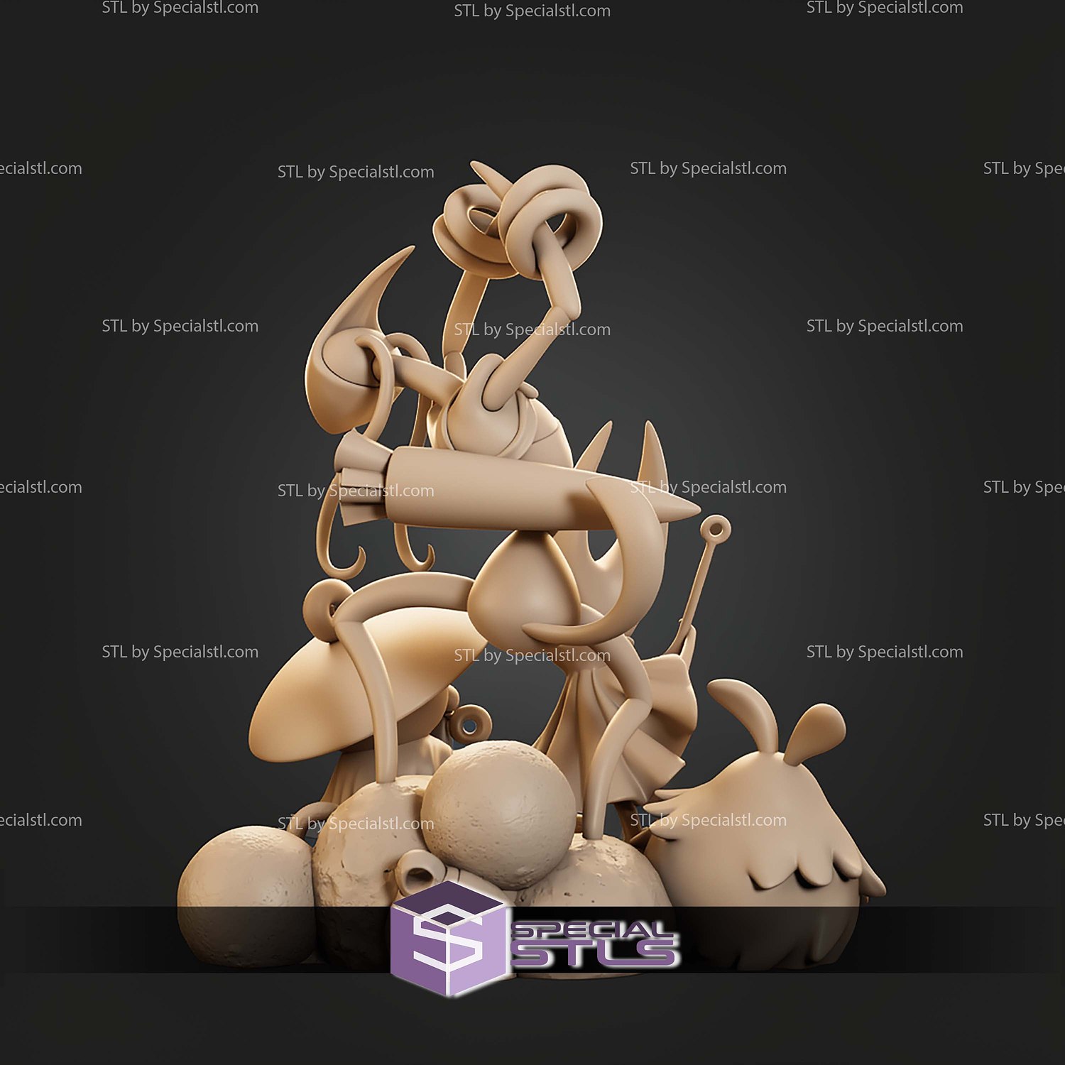 Silkband Hollow Knight Silksong Diorama STL Files 3D Model — view 5
