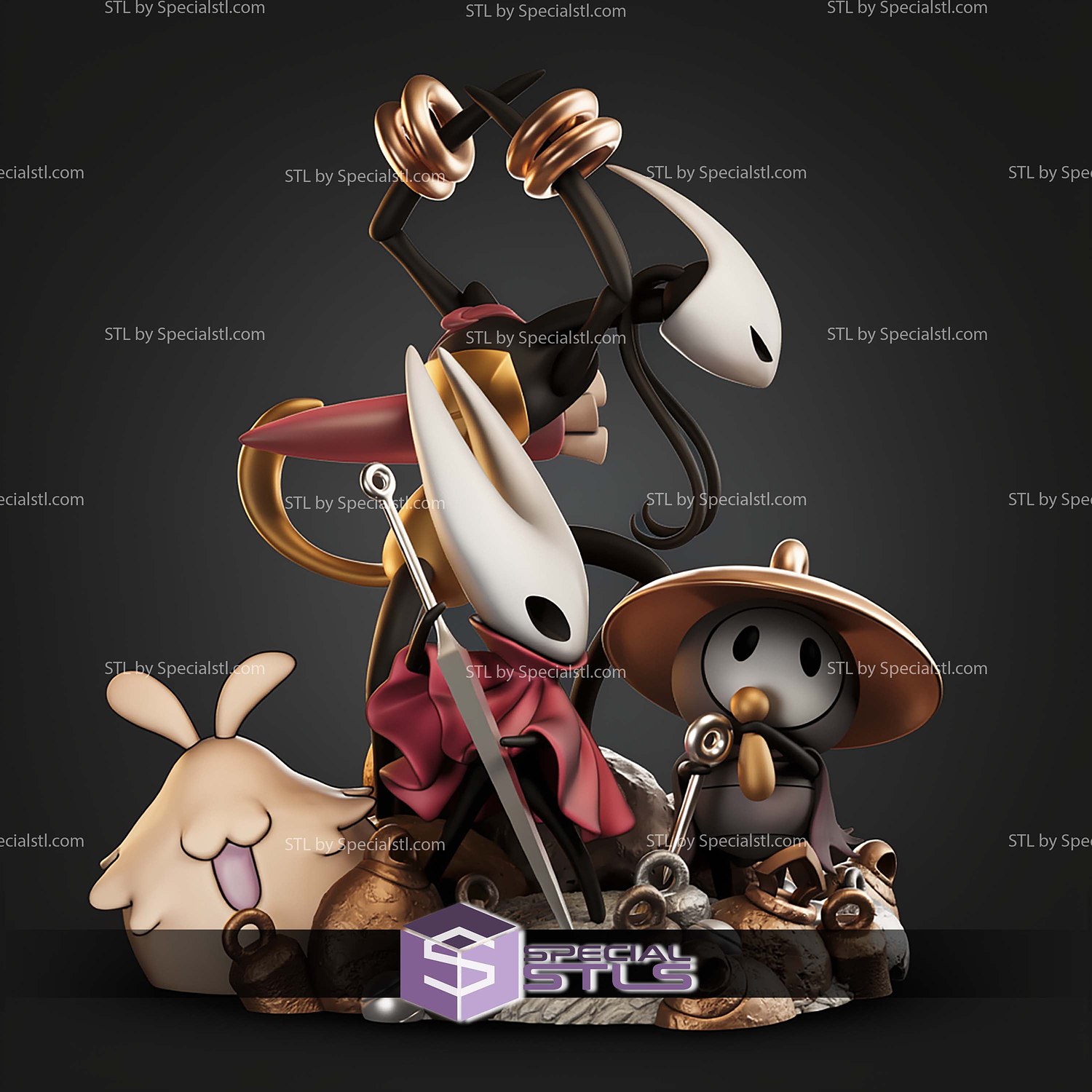 Silkband Hollow Knight Silksong Diorama STL Files 3D Model — view 6