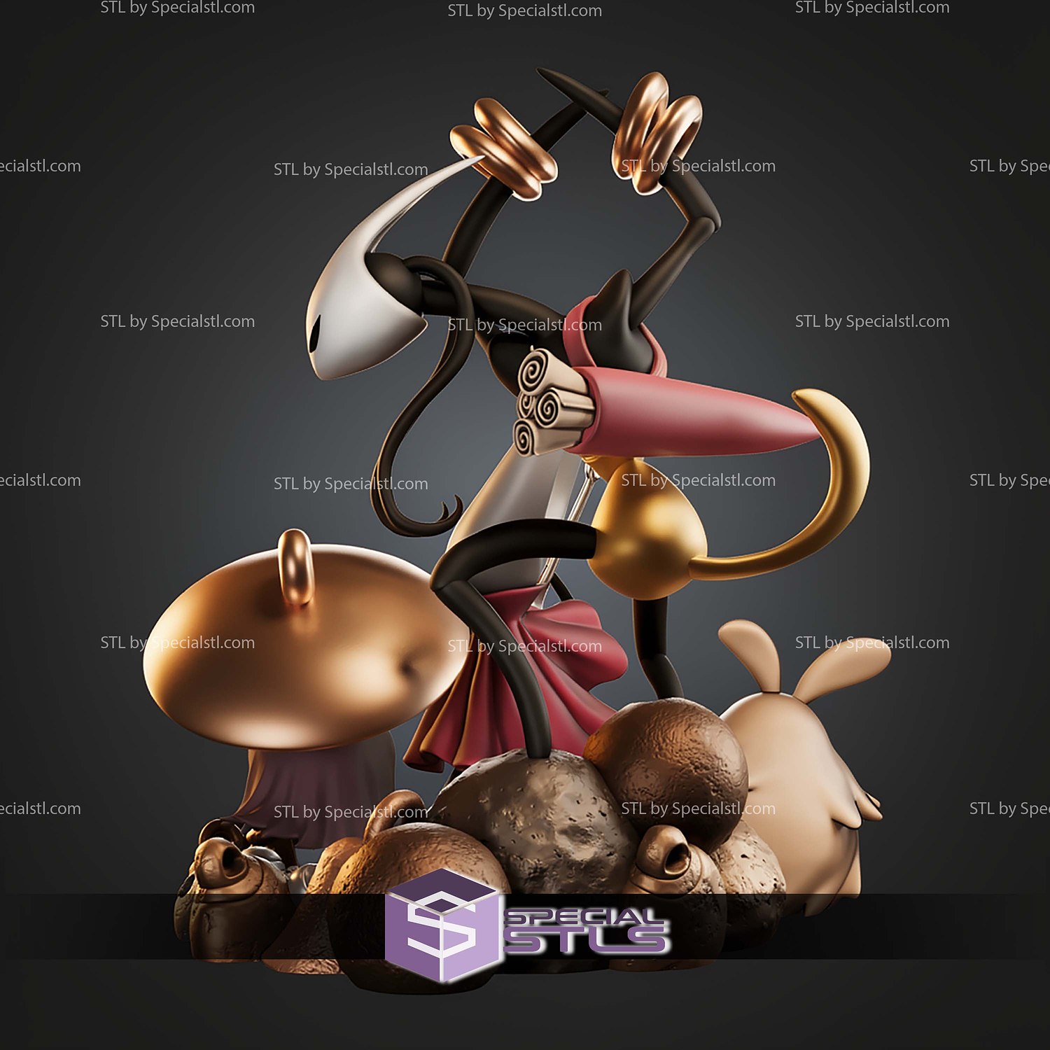 Silkband Hollow Knight Silksong Diorama STL Files 3D Model — view 7