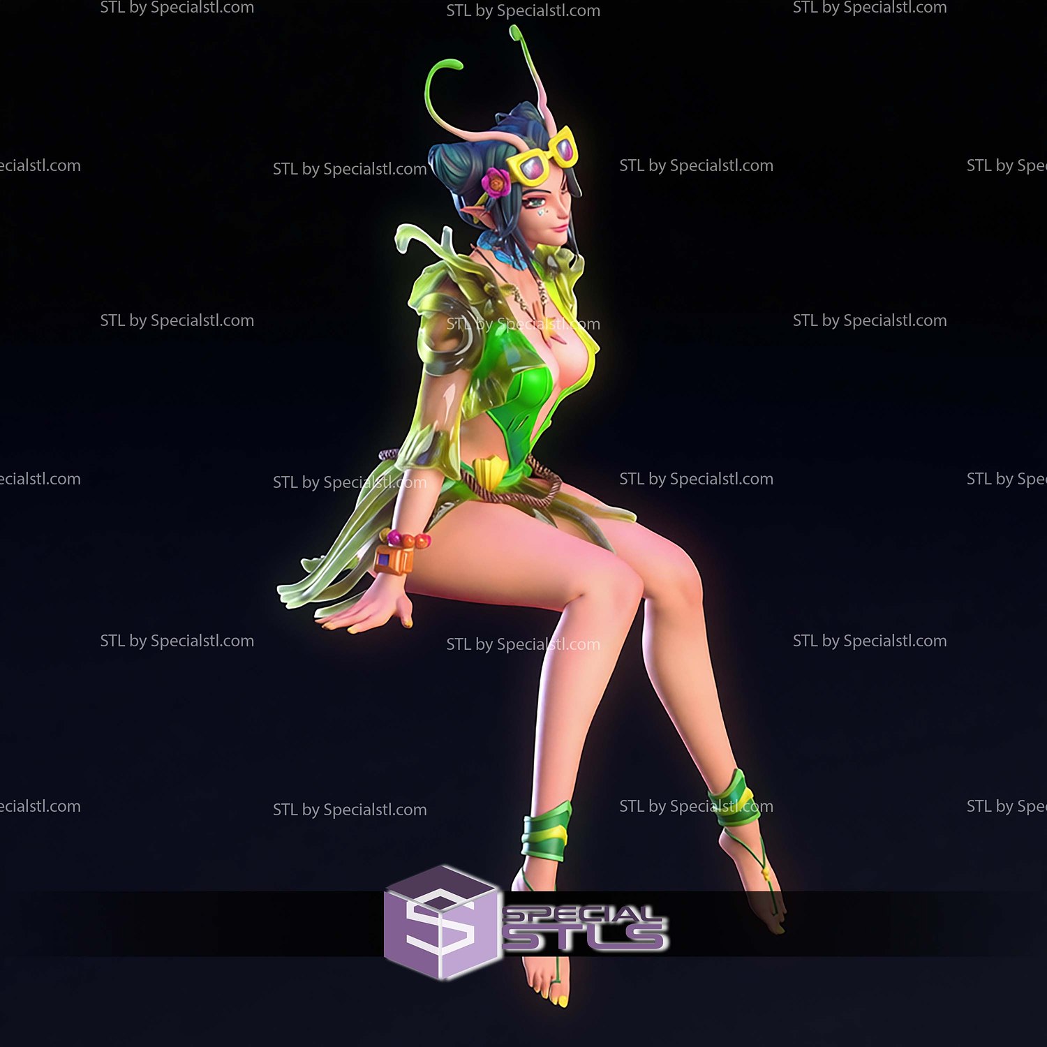 Mantis Summer Skin Marvel Rivals V2 STL Files 3D Model — view 4