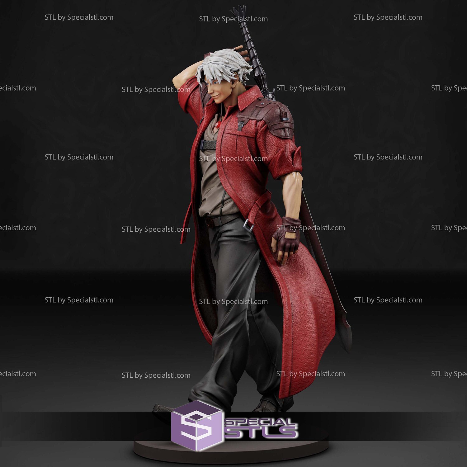Dante Devil May Cry Netflix STL Files 3D Model — view 3