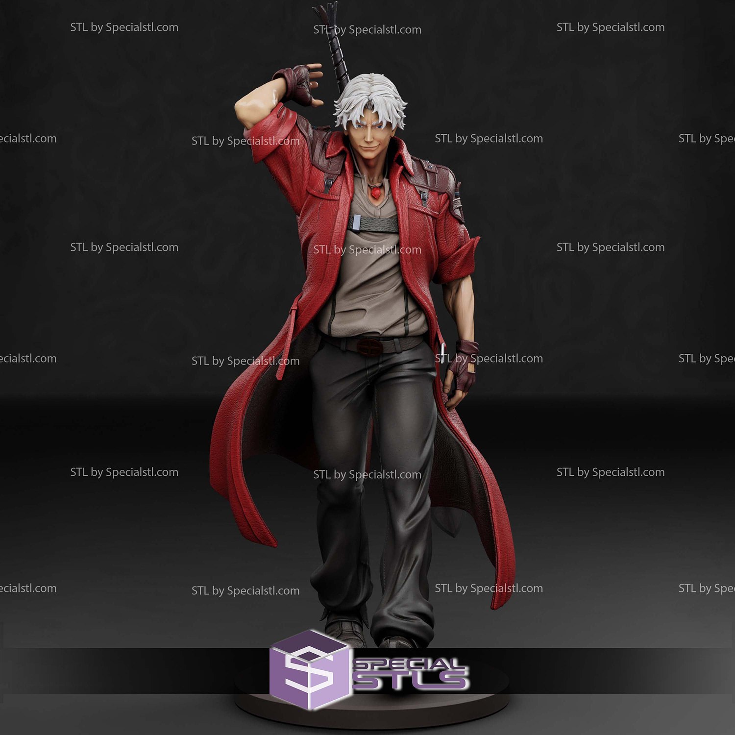Dante Devil May Cry Netflix STL Files 3D Model — view 6