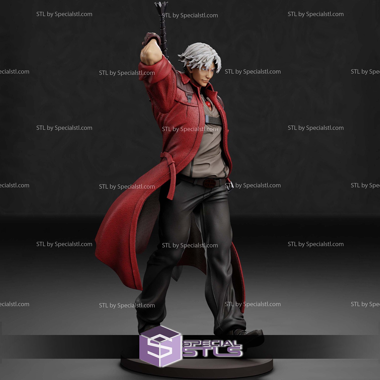 Dante Devil May Cry Netflix STL Files 3D Model — view 7