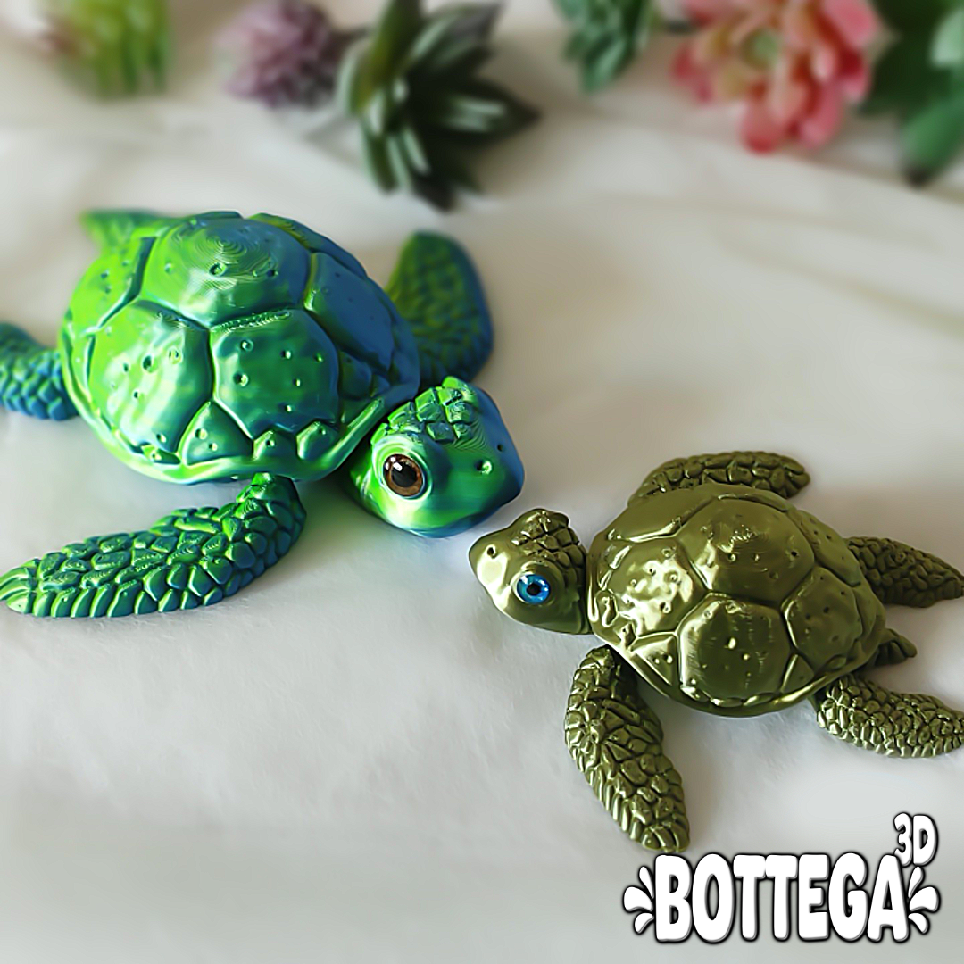 Sea turtle articulated 3D STL Model