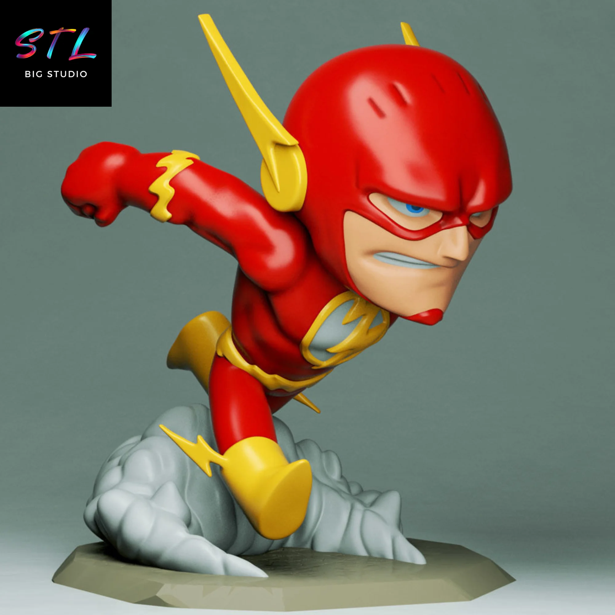Flash Chibi STL | DC Comics | 3D Printable Figure Model