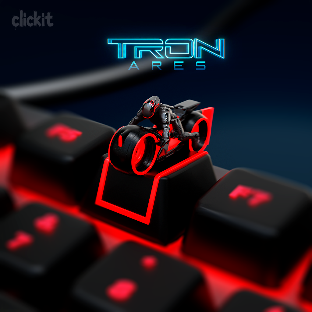 TRON: Ares Lightcycle Rider Keycap — Cyber‑Neon Sci‑Fi Custom Keycap (Cherry MX) 3D STL Model