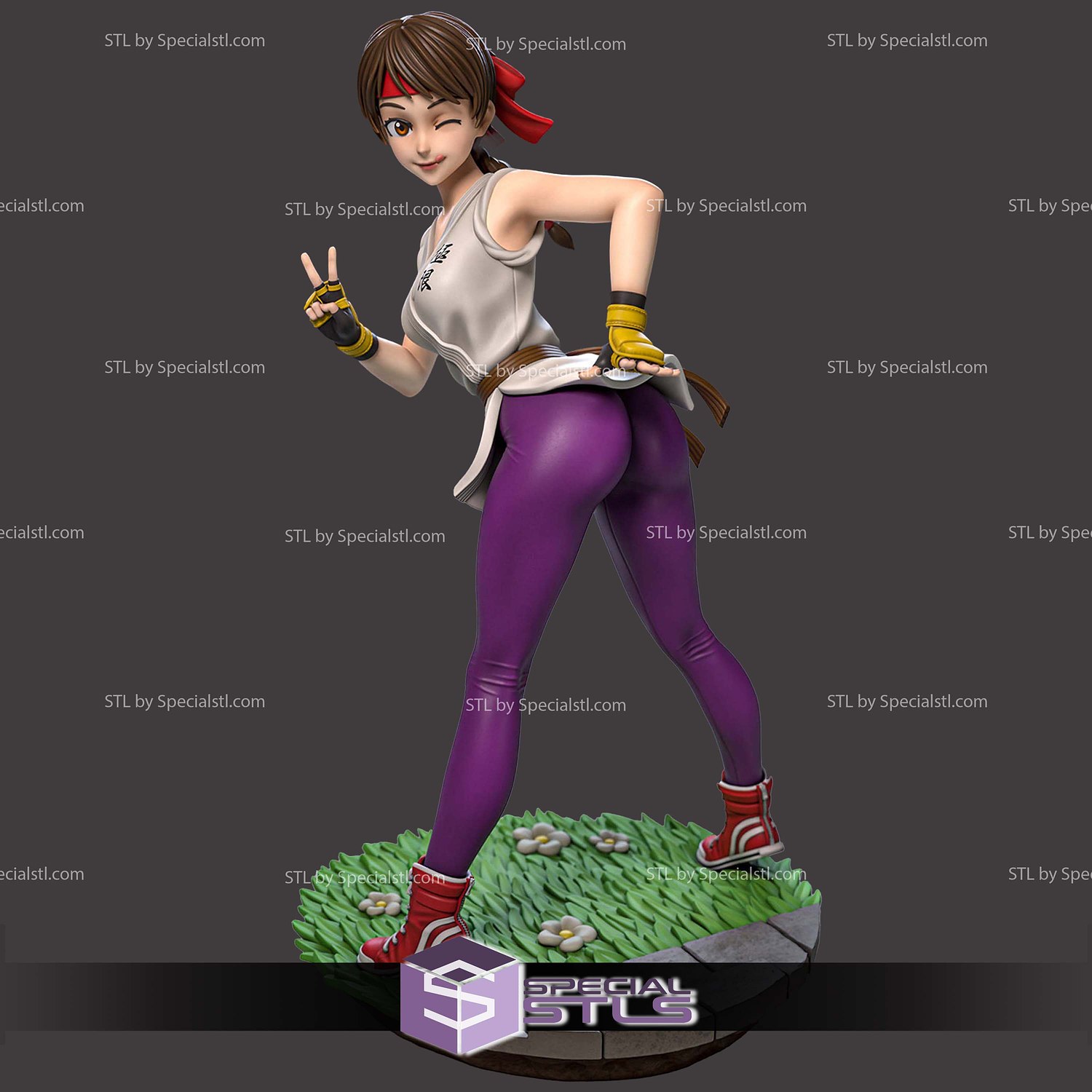 Yuri Sakazaki Posing 3D Printer Files STL Model — view 3