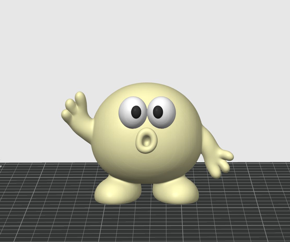 Surprised Bobo Says Hi 3D STL Model — view 2