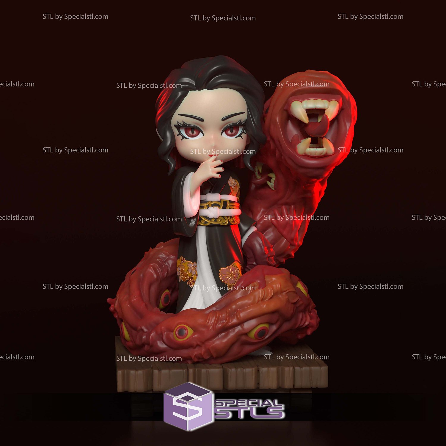 Muzan Chibi Demon Slayer 3D Printer Files STL Model — view 2