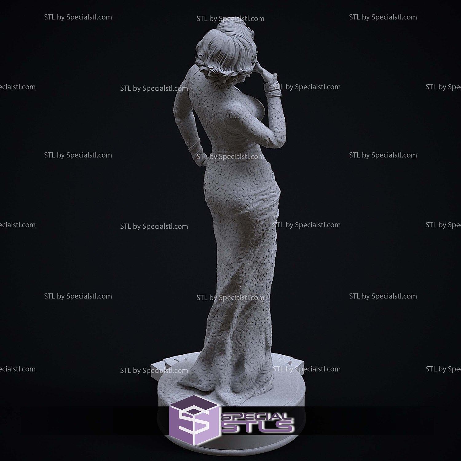 Marilyn Monroe Dress 3D Printer Files STL Model — view 4