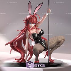 Rias Gremory Pole Dancer Sculptures 3D Printing STL Model