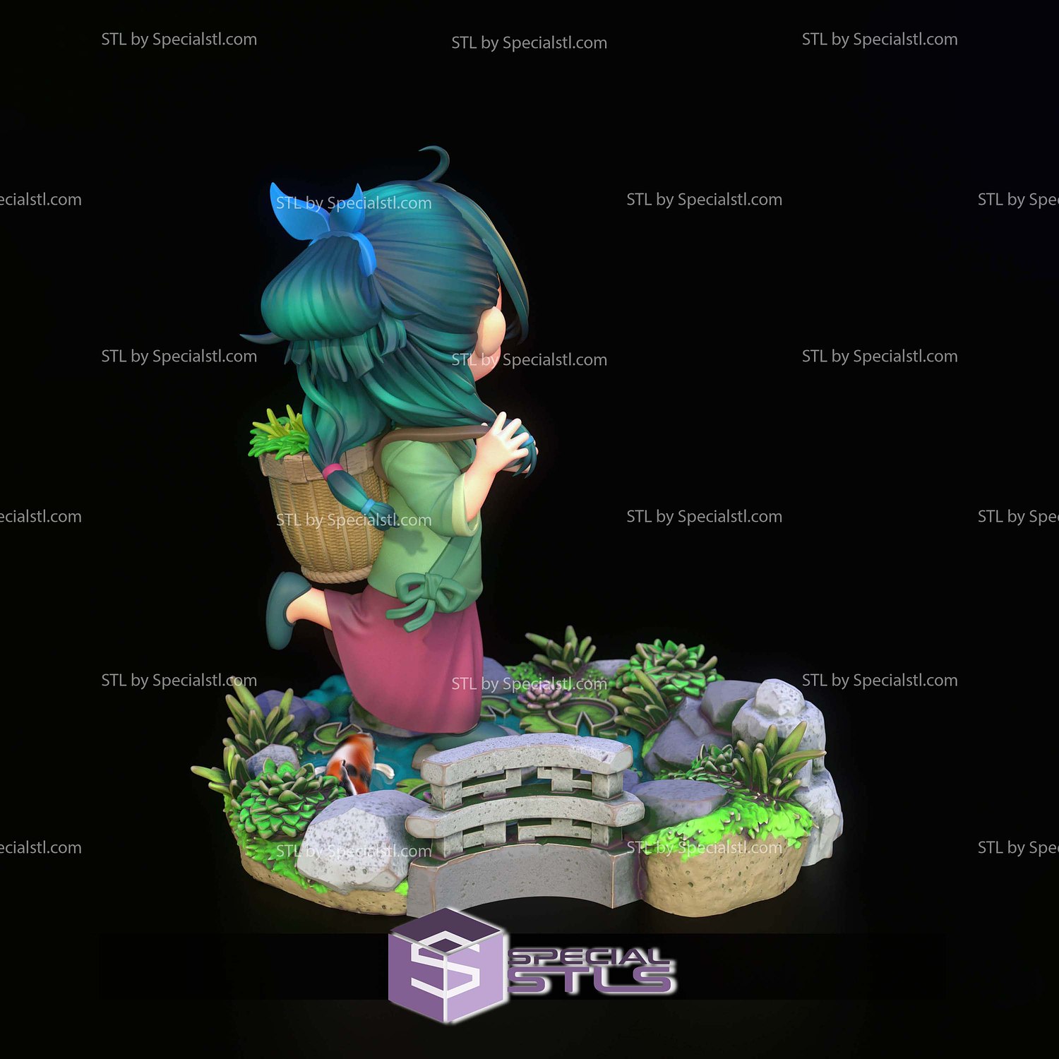 Mao Mao Chibi Apothecary Sculptures 3D Printing STL Model — view 2