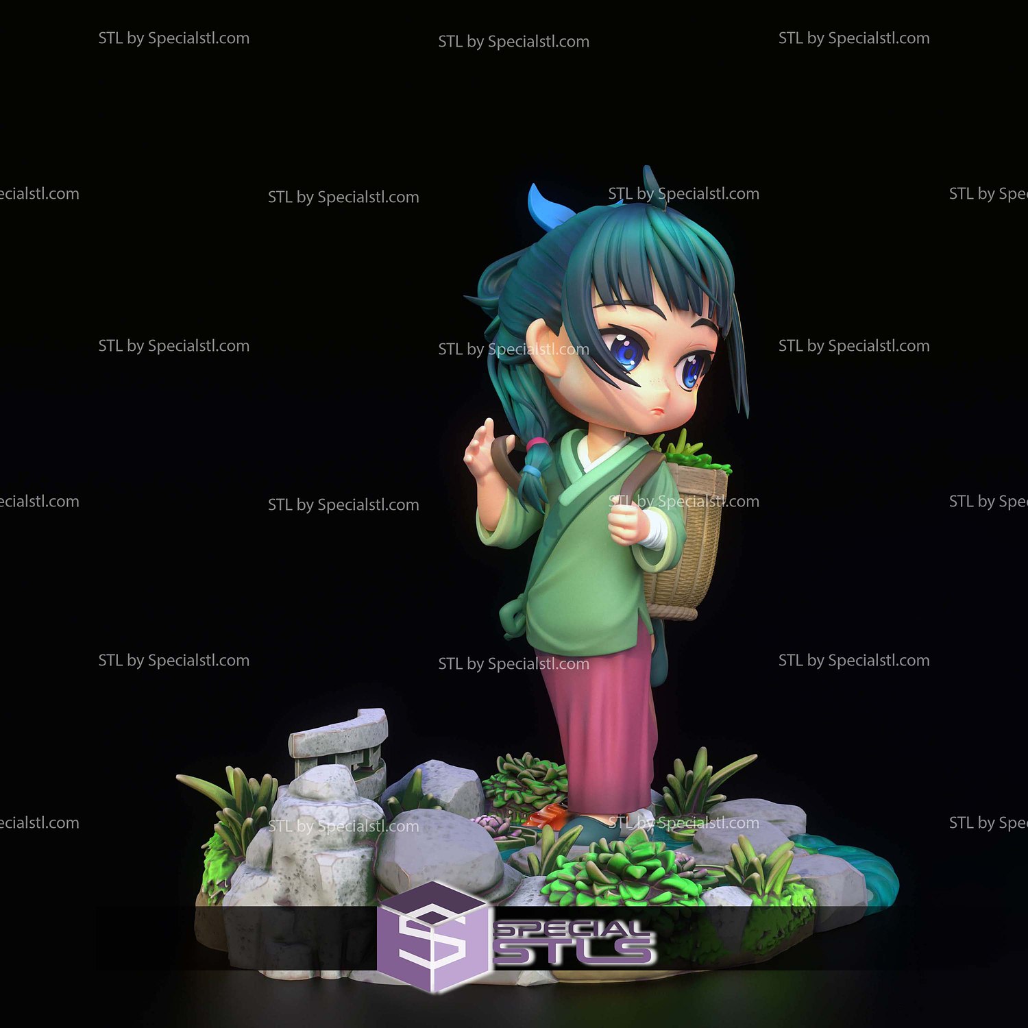 Mao Mao Chibi Apothecary Sculptures 3D Printing STL Model — view 4
