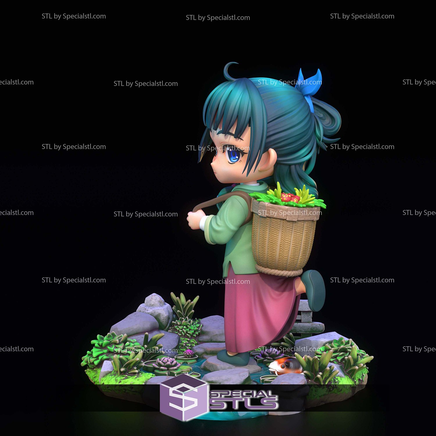 Mao Mao Chibi Apothecary Sculptures 3D Printing STL Model — view 5