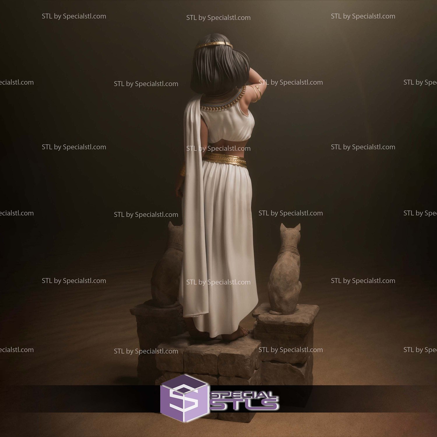 Cleopatra Standalone STL Files 3D Model — view 3