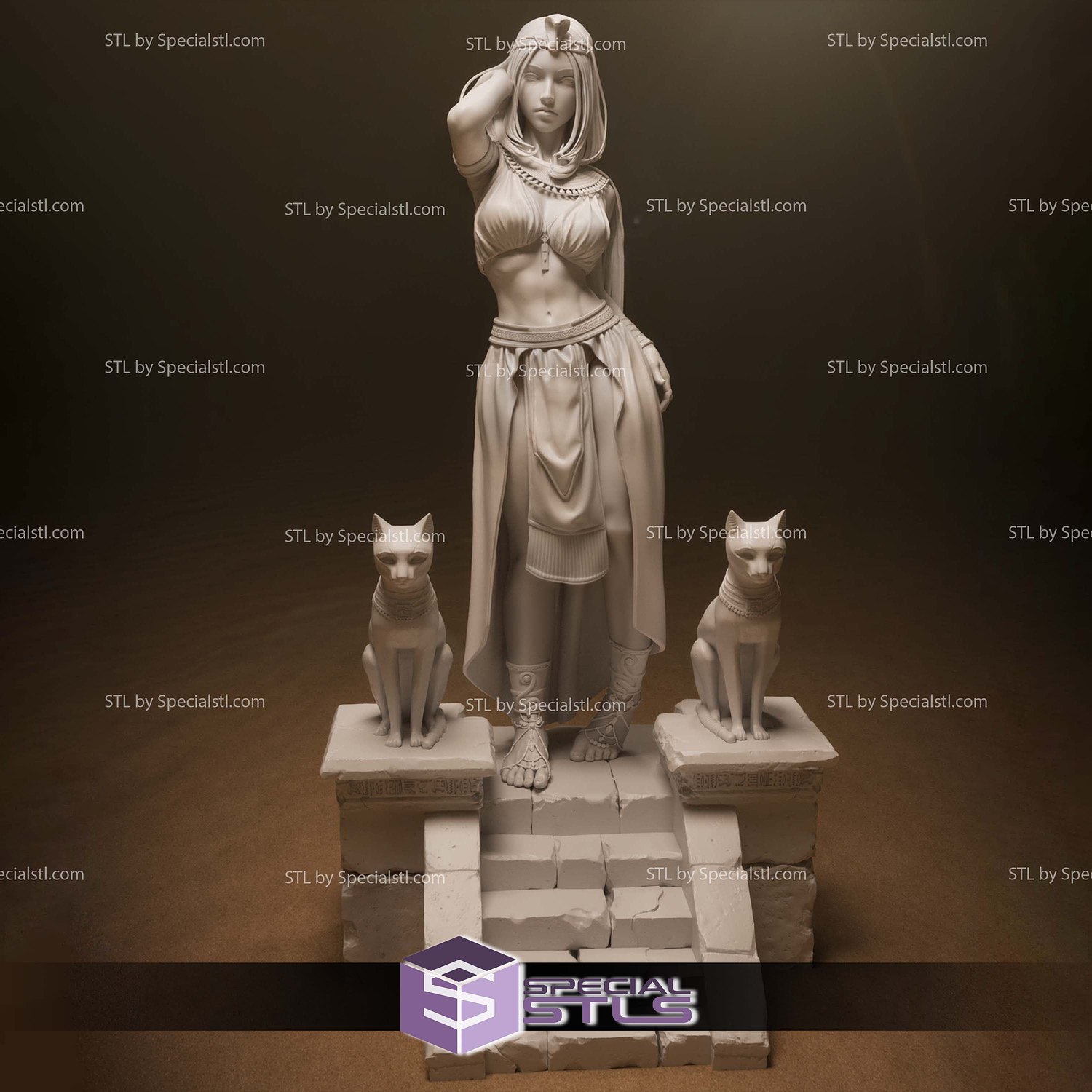 Cleopatra Standalone STL Files 3D Model — view 6