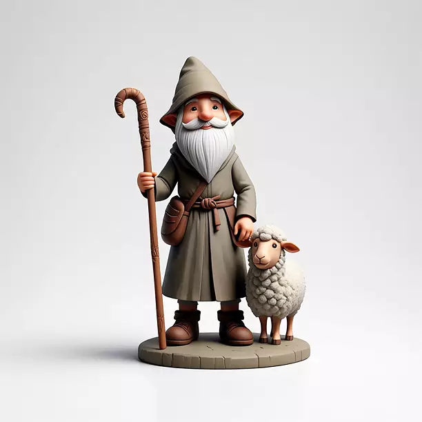 4273 Fairy Tale Gnome  Full Body Figurine   STL  DND  3D GLTF Model