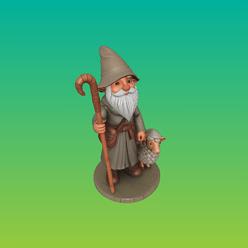 4273 Fairy Tale Gnome  Full Body Figurine   STL  DND  3D GLTF Model — view 3