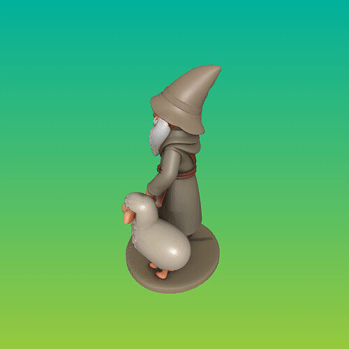 4273 Fairy Tale Gnome  Full Body Figurine   STL  DND  3D GLTF Model — view 7