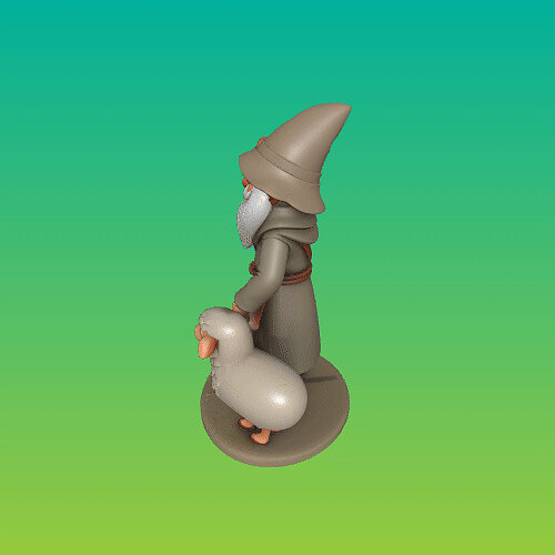 4273 Fairy Tale Gnome  Full Body Figurine   STL  DND  3D GLTF Model — view 8