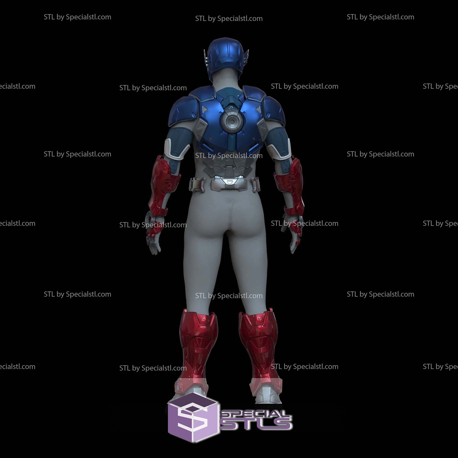 Cosplay STL Files Captain America Marvel Rivals Armor V2 3D Model — view 3