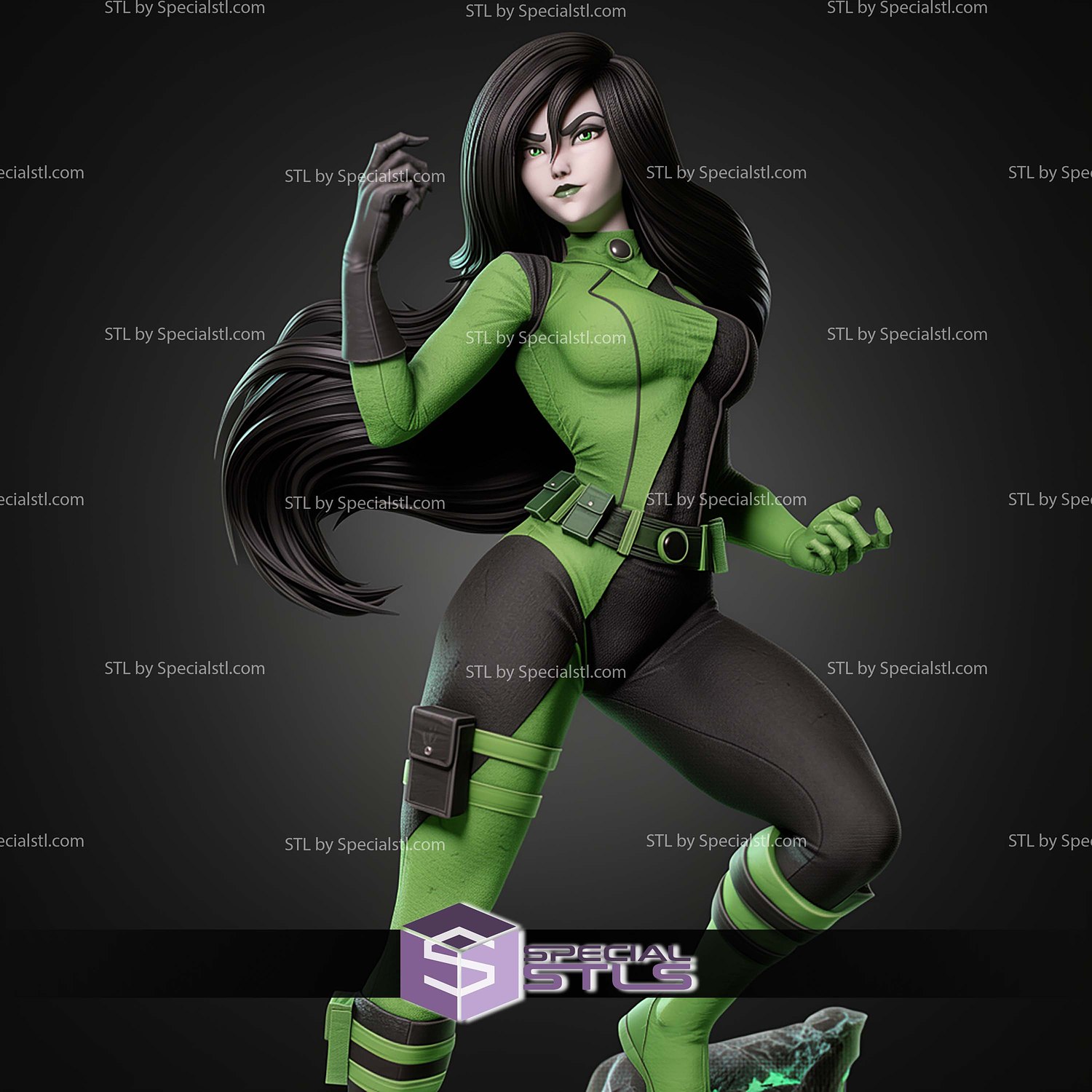 Shego Realistic Magma Base STL Files 3D Model — view 6