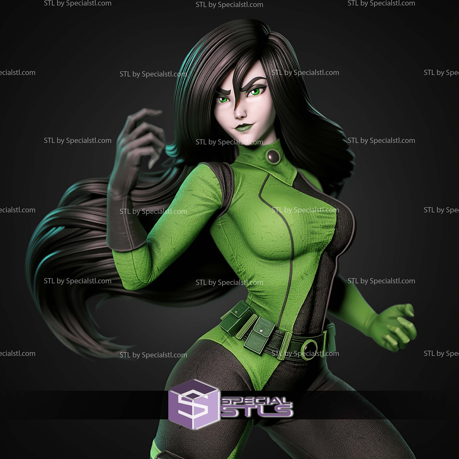 Shego Realistic Magma Base STL Files 3D Model — view 7