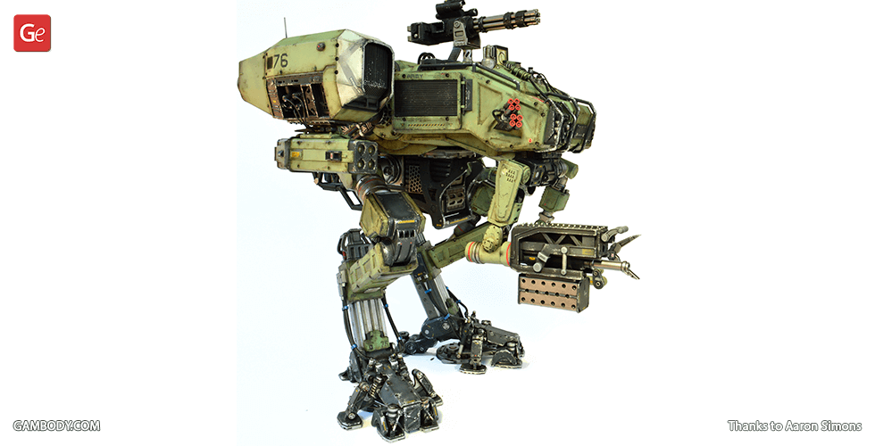 MOOSE Mech 3D Printing Model | Assembly + Action STL Model