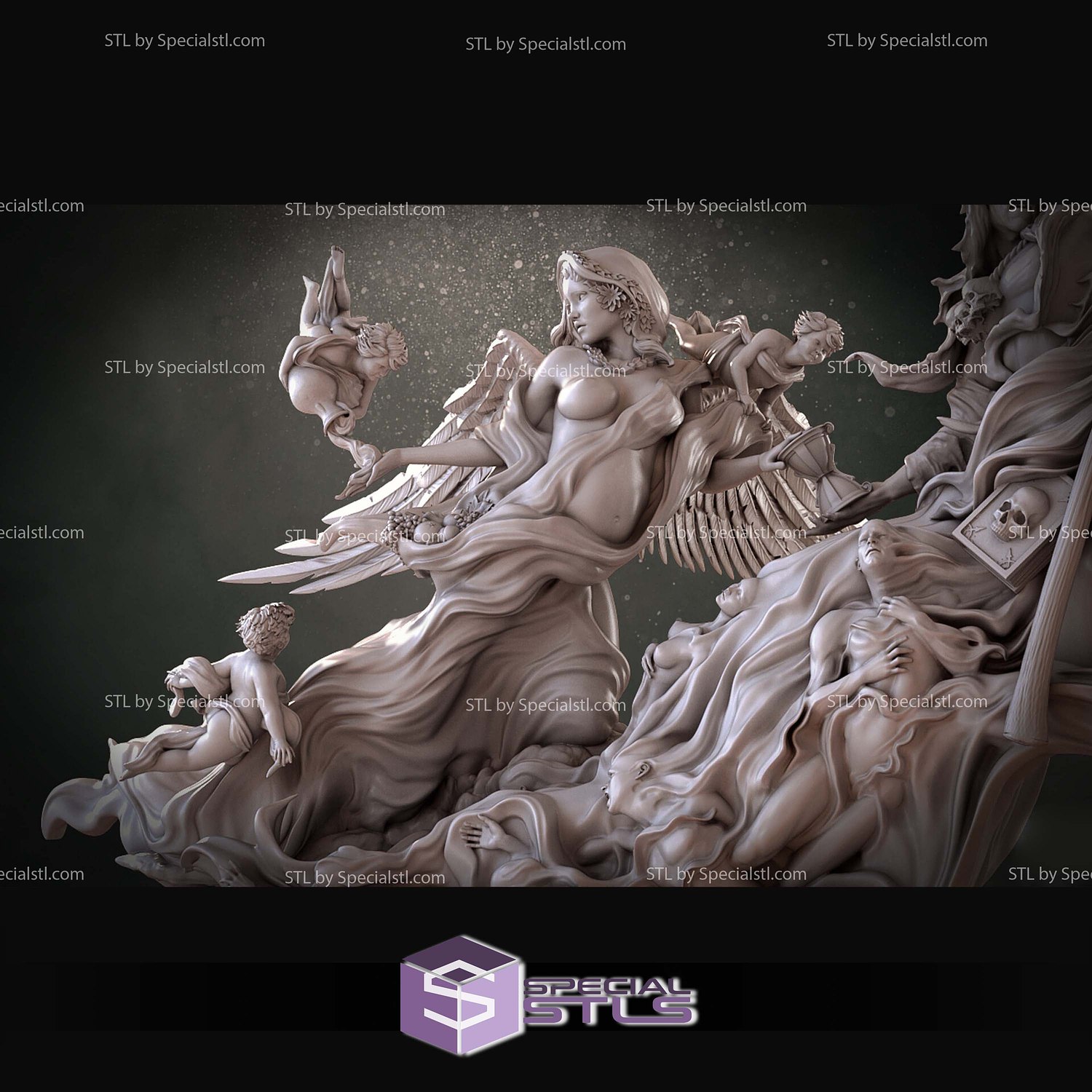 Ouroboros the Cycle of Life 3D Print Files STL Model — view 2
