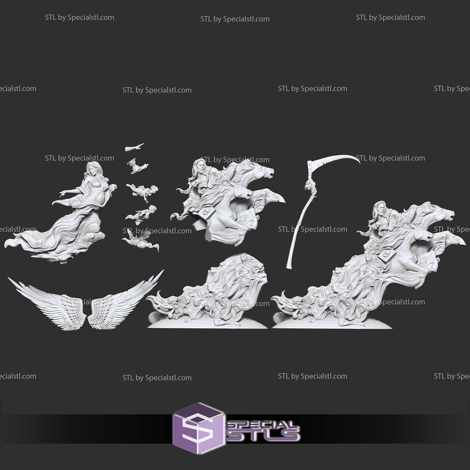 Ouroboros the Cycle of Life 3D Print Files STL Model — view 4