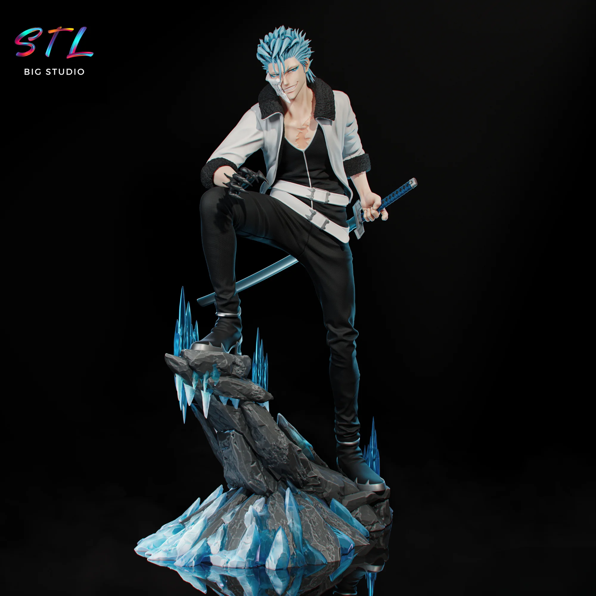 Grimmjow STL | Bleach | 3D Printing Figure Model